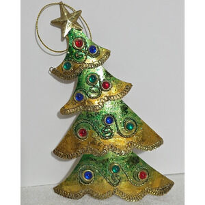 Ornament Metal Christmas Tree - Vintage Holiday